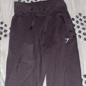Light purple gym shark high waisted joggers